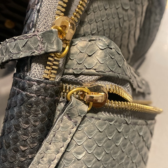 Custom Made Blue-Gray Python Crossbody - Picture 4 of 6